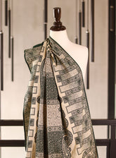 Royal Fashion Embroidered Woolen Shawls - RF25SH A6J063 Bottle Green